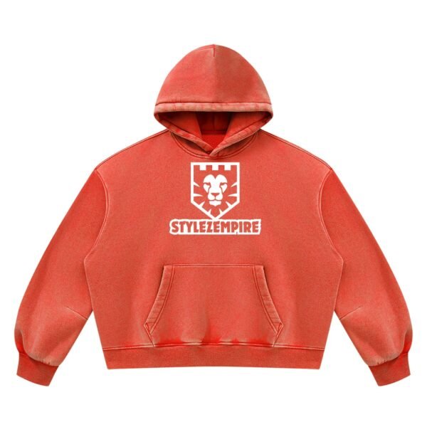 Unisex Vintage Wash Boxy Fleece Hoodie
