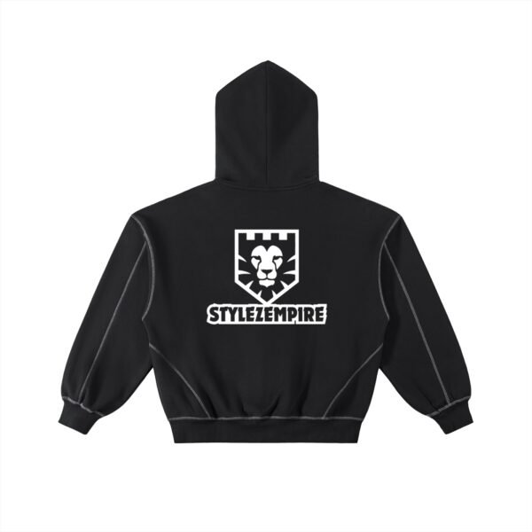 https://ajmall-vc-public-bucket.oss-us-west-1.aliyuncs.com/hugepod/material/custom_printing/f3bf8f4734194dc089c2f12f57865c8a.png Contrast-Stitched Boxy Fleece Zip Hoodie
